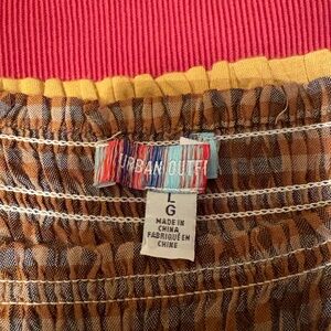 Urban Outfitters Brown and Yellow Skirt